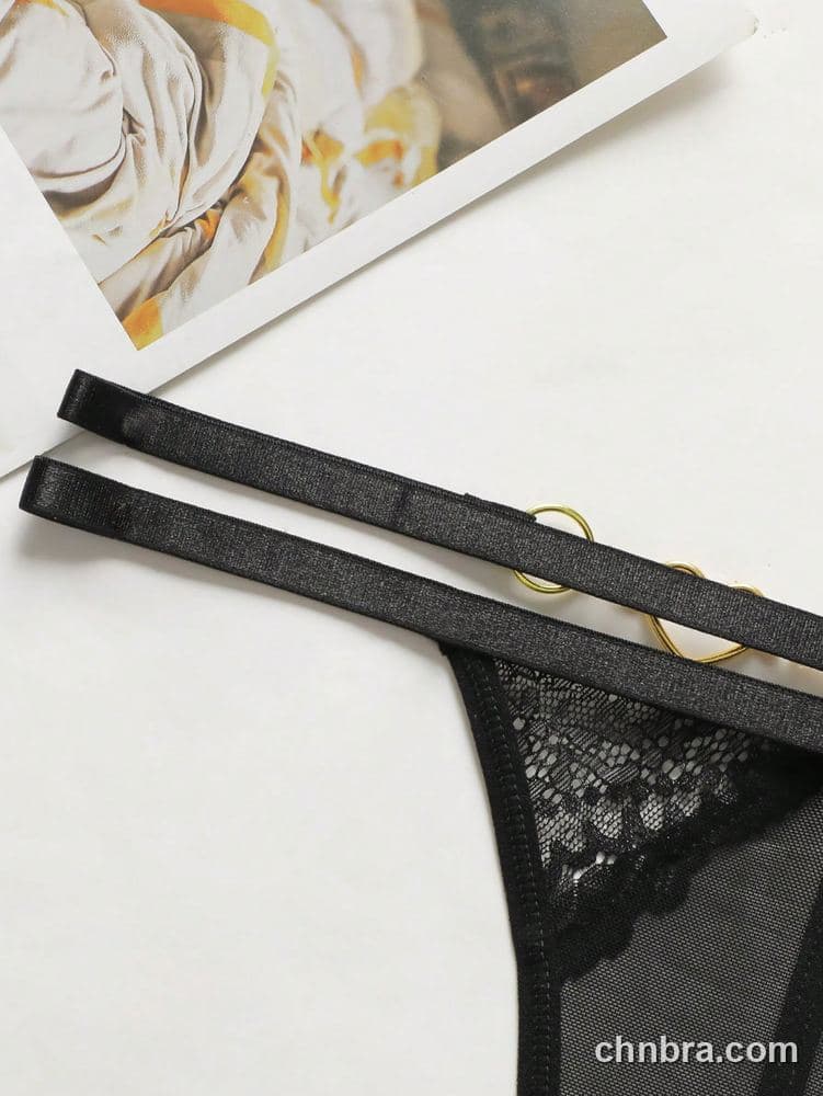 Women's Black Sheer Mesh G-String – Wholesale Panties Manufacturing Factory 3