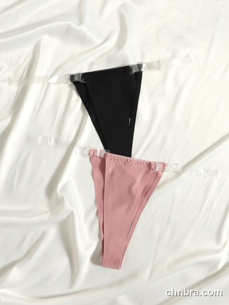 Black Seamless G-String Panties – Factory Wholesale, Nylon Blend 2