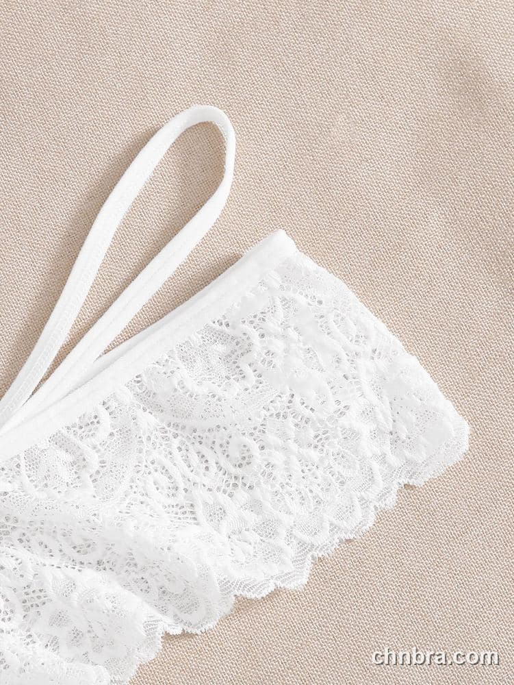 Black Floral Lace Cheeky Thong Panties – Factory Wholesale, Nylon Blend 5
