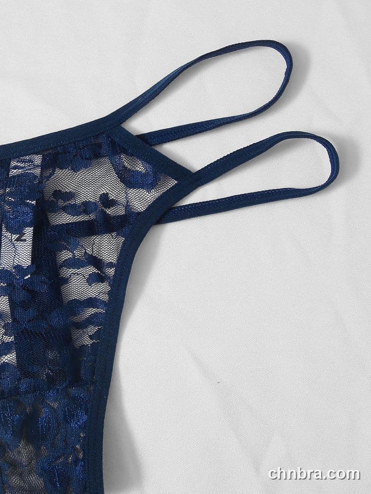 Women's Black Floral Lace G-String – Wholesale Panties Manufacturing Factory 10