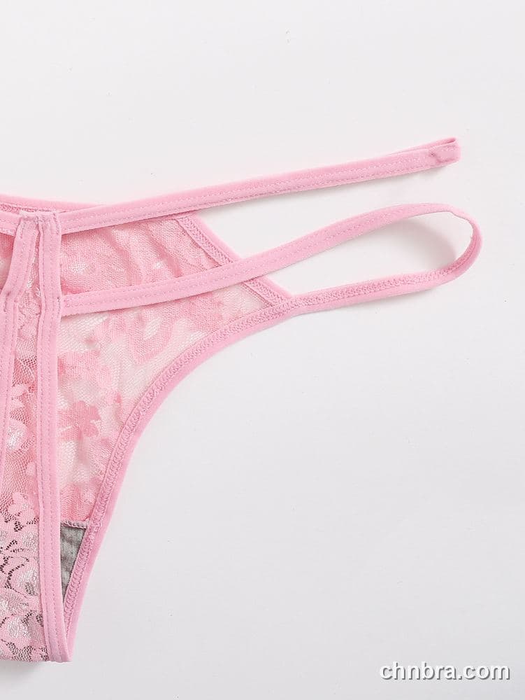 Women's Black Floral Lace G-String – Wholesale Panties Manufacturing Factory 3