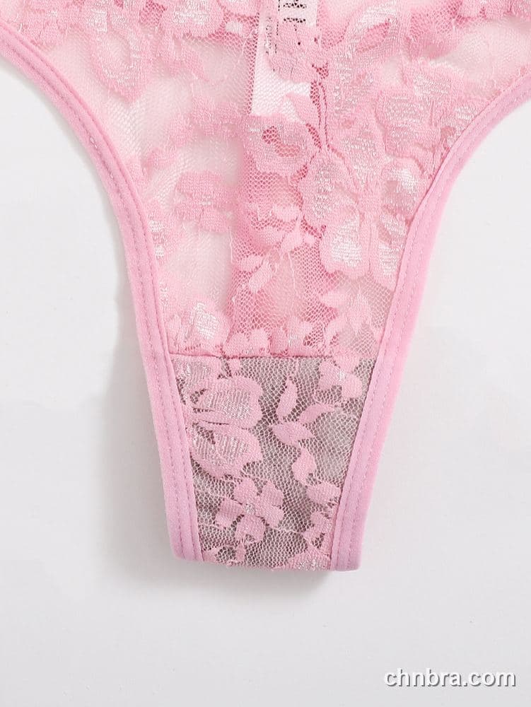 Women's Black Floral Lace G-String – Wholesale Panties Manufacturing Factory 4
