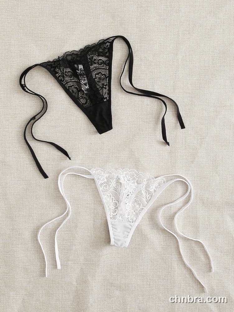 Black Side-Tie Lace Thong – Bulk Wholesale, Lingerie Supplier 10