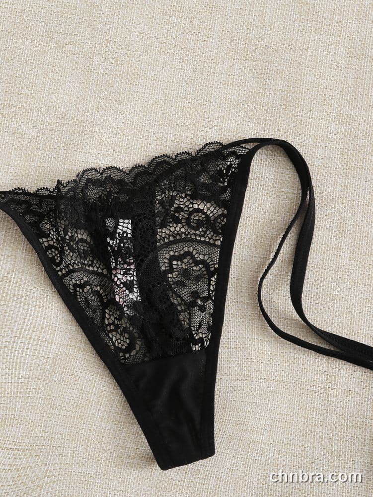 Black Side-Tie Lace Thong – Bulk Wholesale, Lingerie Supplier 11