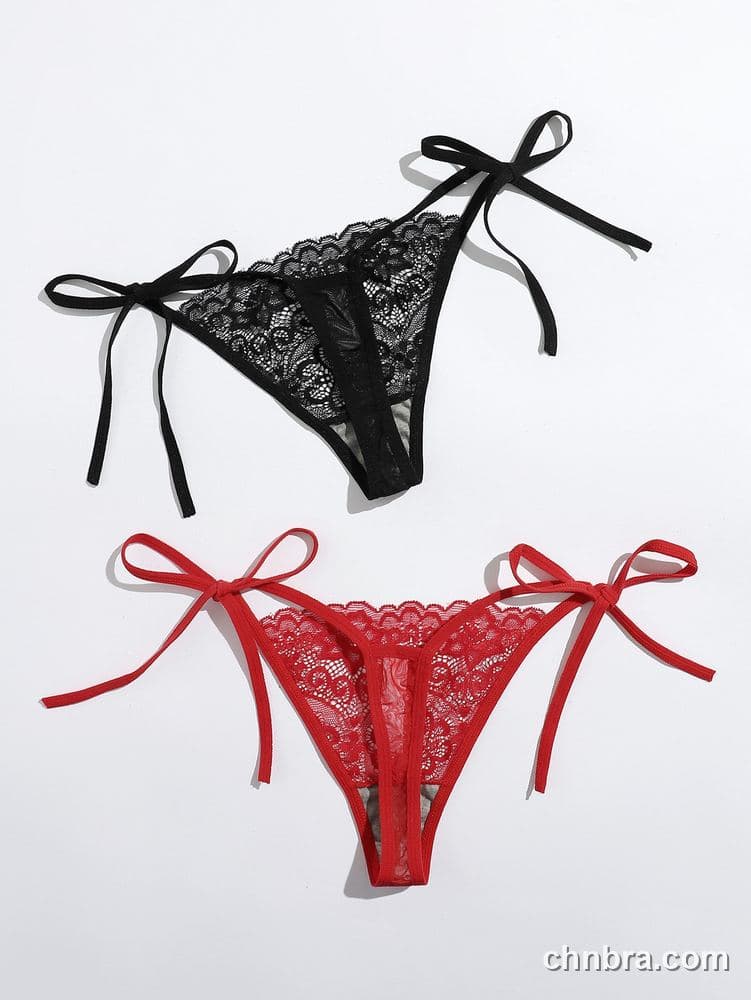 Black Side-Tie Lace Thong – Bulk Wholesale, Lingerie Supplier 2