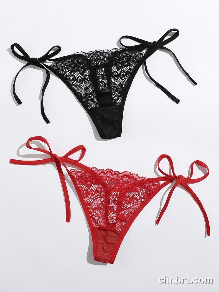 Black Side-Tie Lace Thong – Bulk Wholesale, Lingerie Supplier 3