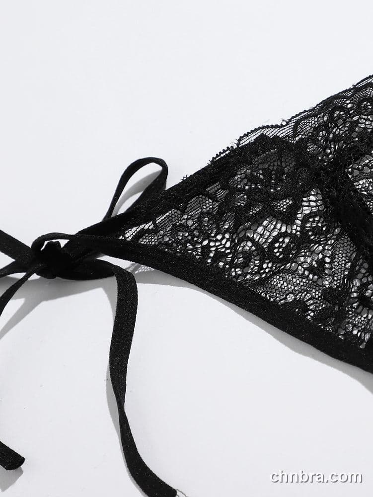 Black Side-Tie Lace Thong – Bulk Wholesale, Lingerie Supplier 6