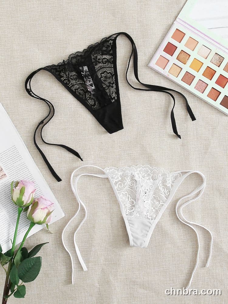 Black Side-Tie Lace Thong – Bulk Wholesale, Lingerie Supplier 7