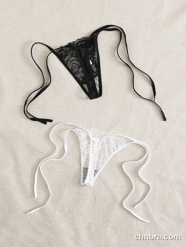 Black Side-Tie Lace Thong – Bulk Wholesale, Lingerie Supplier 8