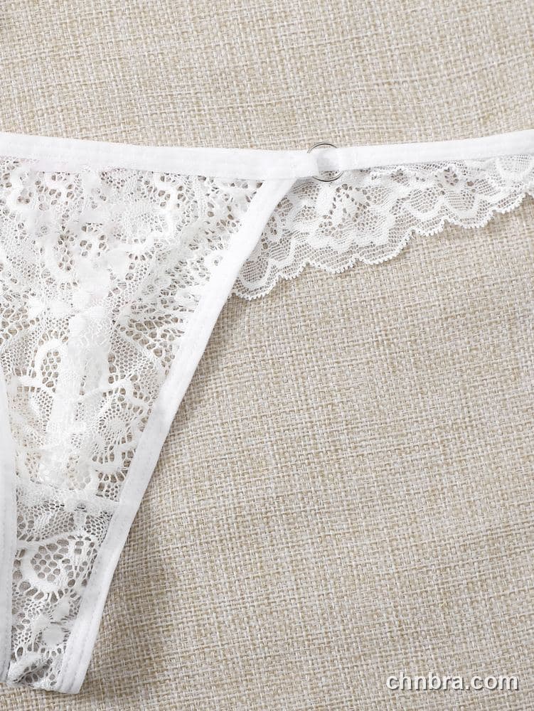Women's Black Scallop Lace G-String – Wholesale Panties Manufacturing Factory 10