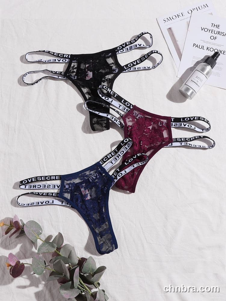 Custom Logo-Band Lace Thong Panties – Wholesale Direct from Factory