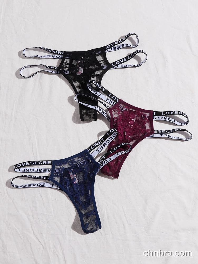 Custom Logo-Band Lace Thong Panties – Wholesale Direct from Factory 3