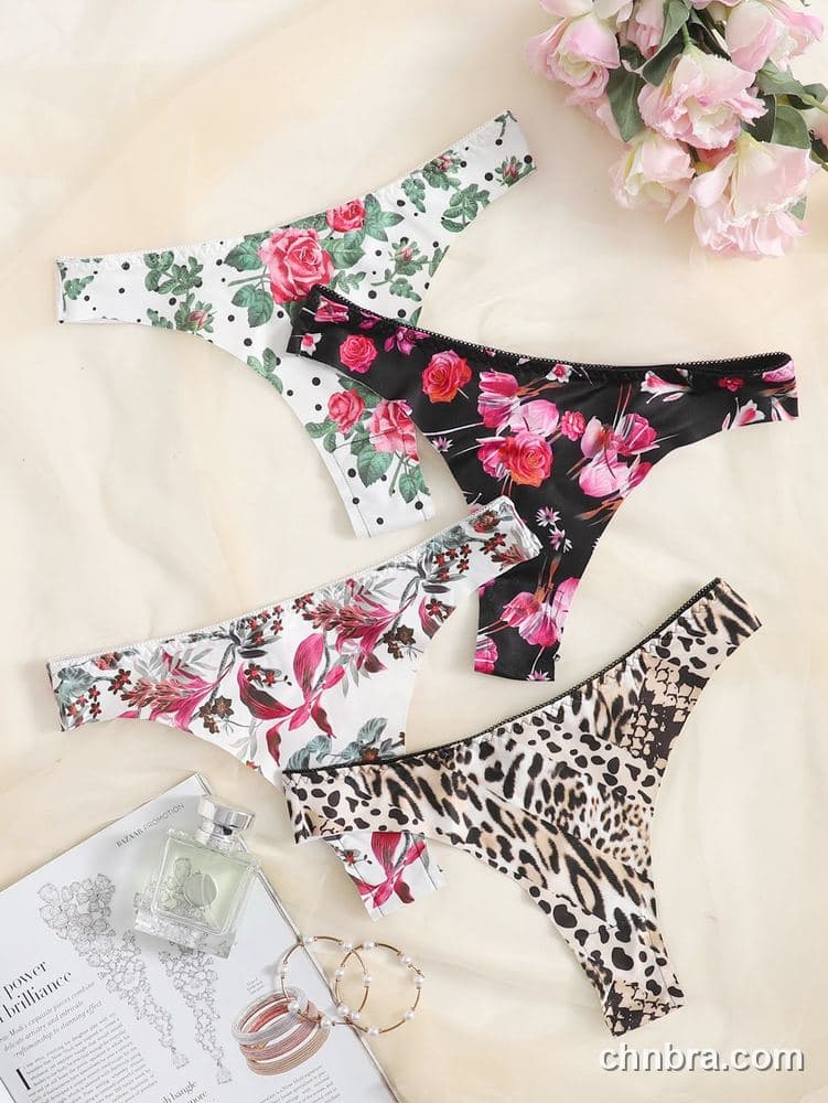 Wholesale Women's Seamless Printed Thong 4-Pack – Direct Factory
