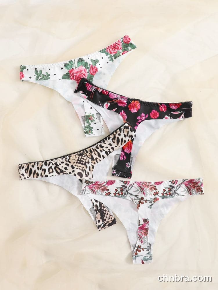 Wholesale Women's Seamless Printed Thong 4-Pack – Direct Factory 2
