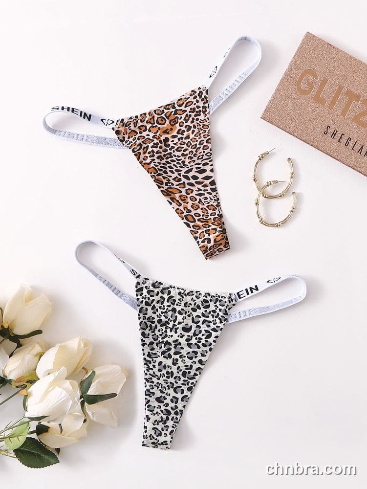 Leopard Print Thong Panties – Factory Wholesale, Nylon Blend