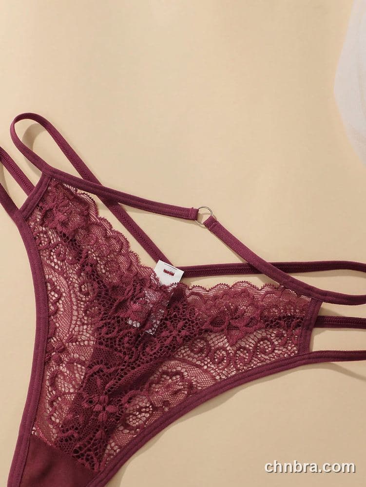 Black Floral Lace Strappy Thong – Bulk Wholesale, Lingerie Supplier 16