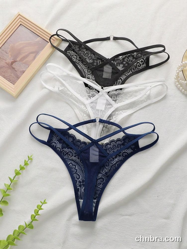 Black Floral Lace Strappy Thong – Bulk Wholesale, Lingerie Supplier 26