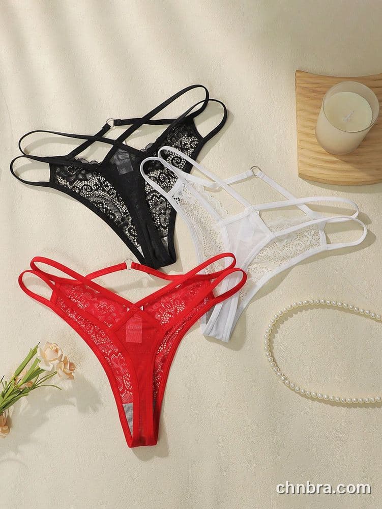 Black Floral Lace Strappy Thong – Bulk Wholesale, Lingerie Supplier 32