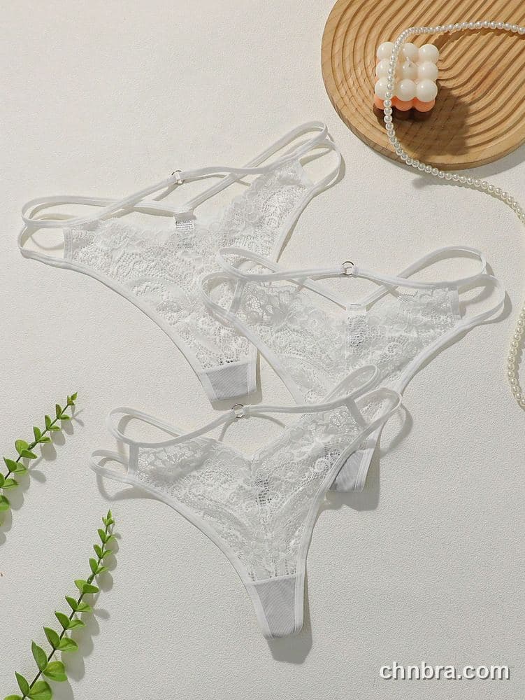 Black Floral Lace Strappy Thong – Bulk Wholesale, Lingerie Supplier 39
