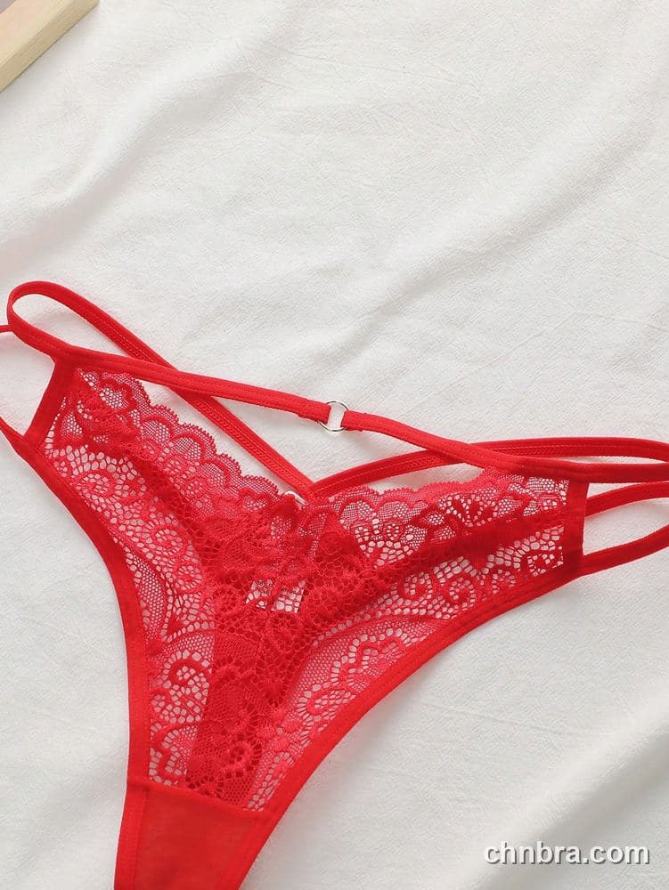 Black Floral Lace Strappy Thong – Bulk Wholesale, Lingerie Supplier 9