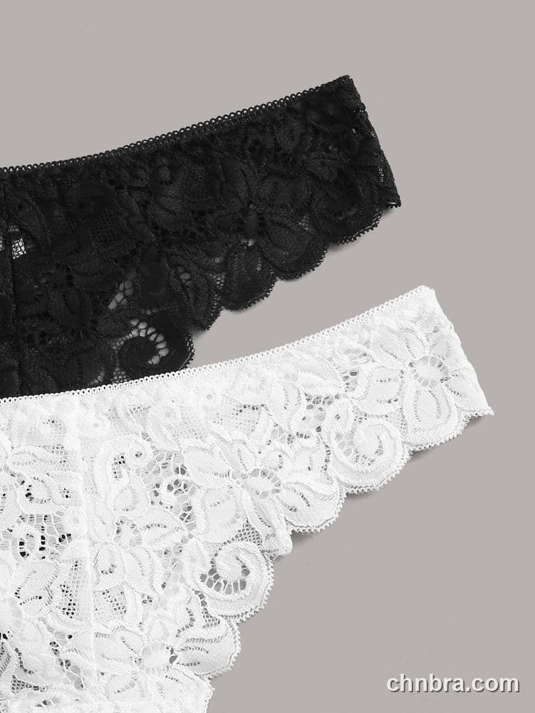 Women's Black Floral Lace Thong 3-Pack Panties – OEM / ODM Underwear Manufacturer 5