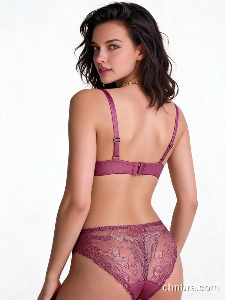 Women's Mauve Smooth Wire-Free Push-Up Bra & Panty Set – OEM / ODM Lingerie Manufacturer 2