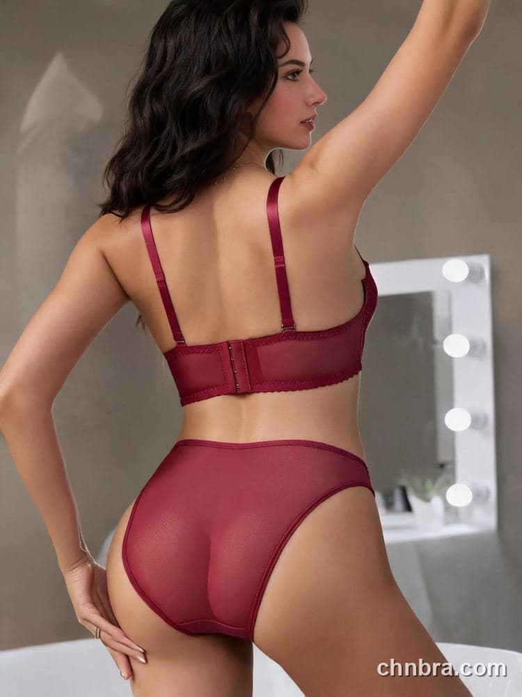 Women's Black Strapless-Look Longline Bra Lingerie Set – Bulk Wholesale, Bra Supplier 9