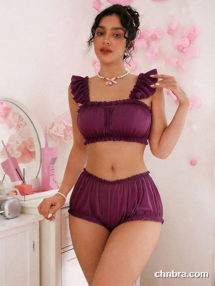 Women Comfortable Unlined Bra Set — Bra and Panty Lingerie – OEM / ODM Manufacturer 3