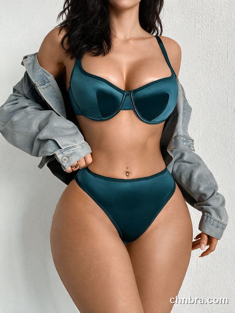 Women's Unlined Bra and Panty Lingerie Set – Custom Wholesale Factory 16