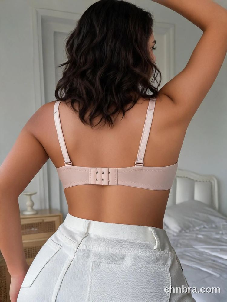 Custom Balconette Bra with Textured Lace Cups, Underwire, Everyday Elegance – Wholesale Direct from China Factory 5