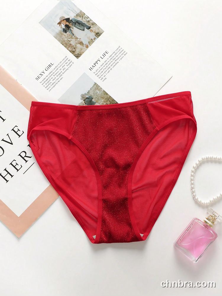 Women's Red Sheer Mesh Bikini Panties – Wholesale Panties Manufacturing Factory