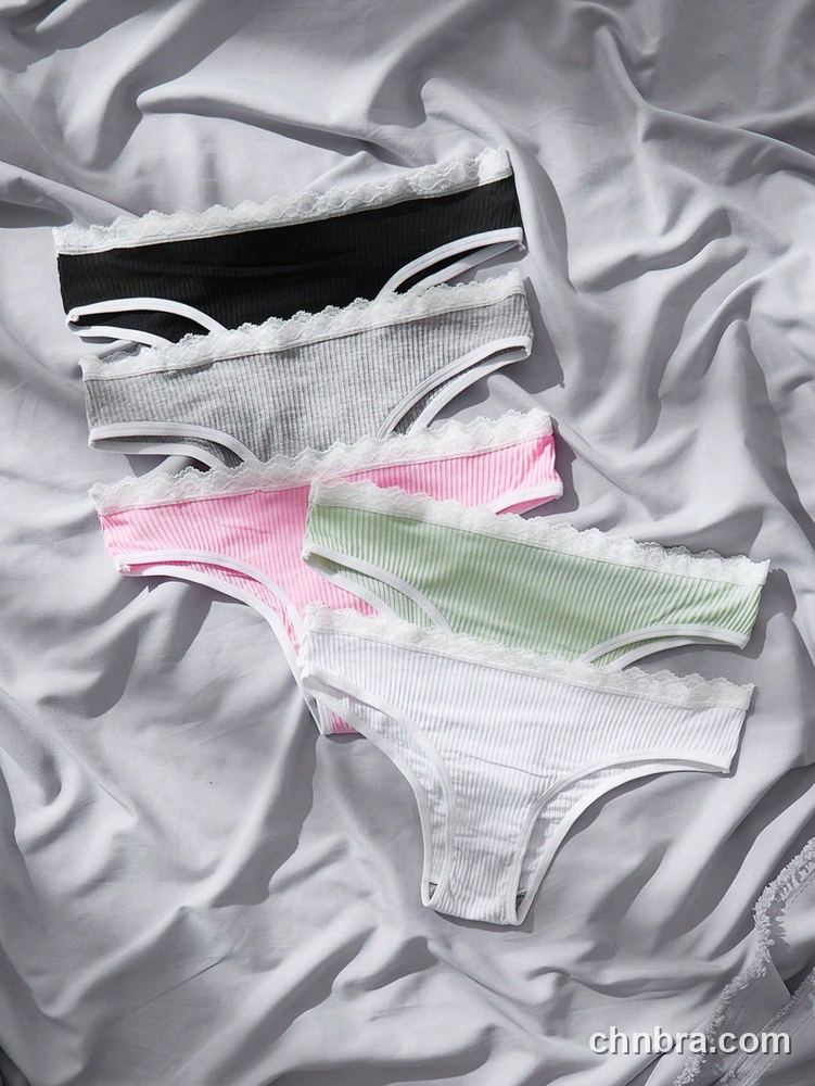 Ribbed Cotton Bikini Panties 5-Pack – Factory Wholesale, Everyday Wear 5