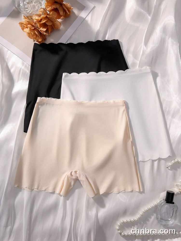 Neutral Seamless Scallop-Edge Safety Shorts 3-Pack – Bulk Wholesale, Lingerie Supplier 2