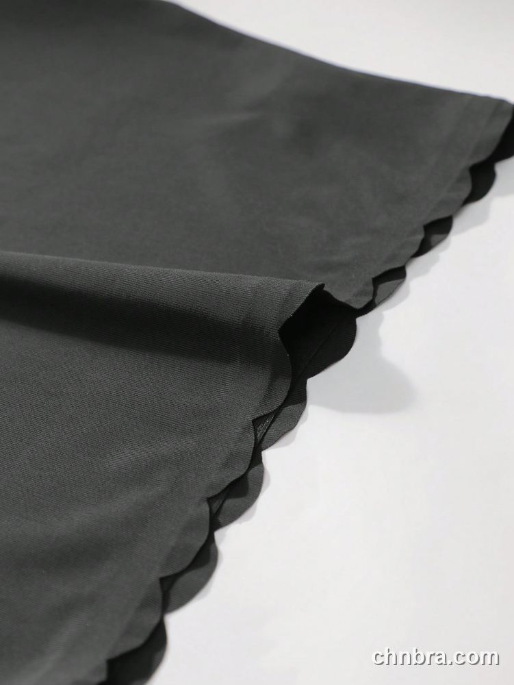 Black Seamless Scallop-Edge Safety Shorts 3-Pack – Factory Wholesale, Everyday Wear 6