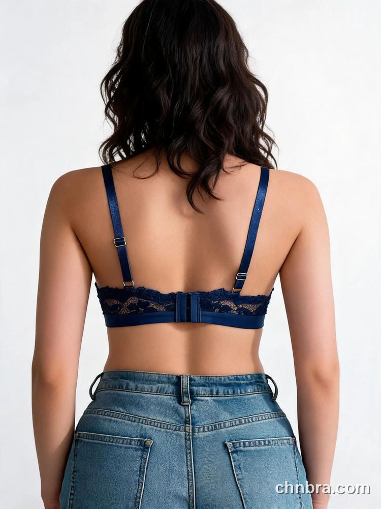 Custom Floral Lace Triangle Bralette with Wide Band, Breathable Wireless Bra – Wholesale Direct from China Factory 21