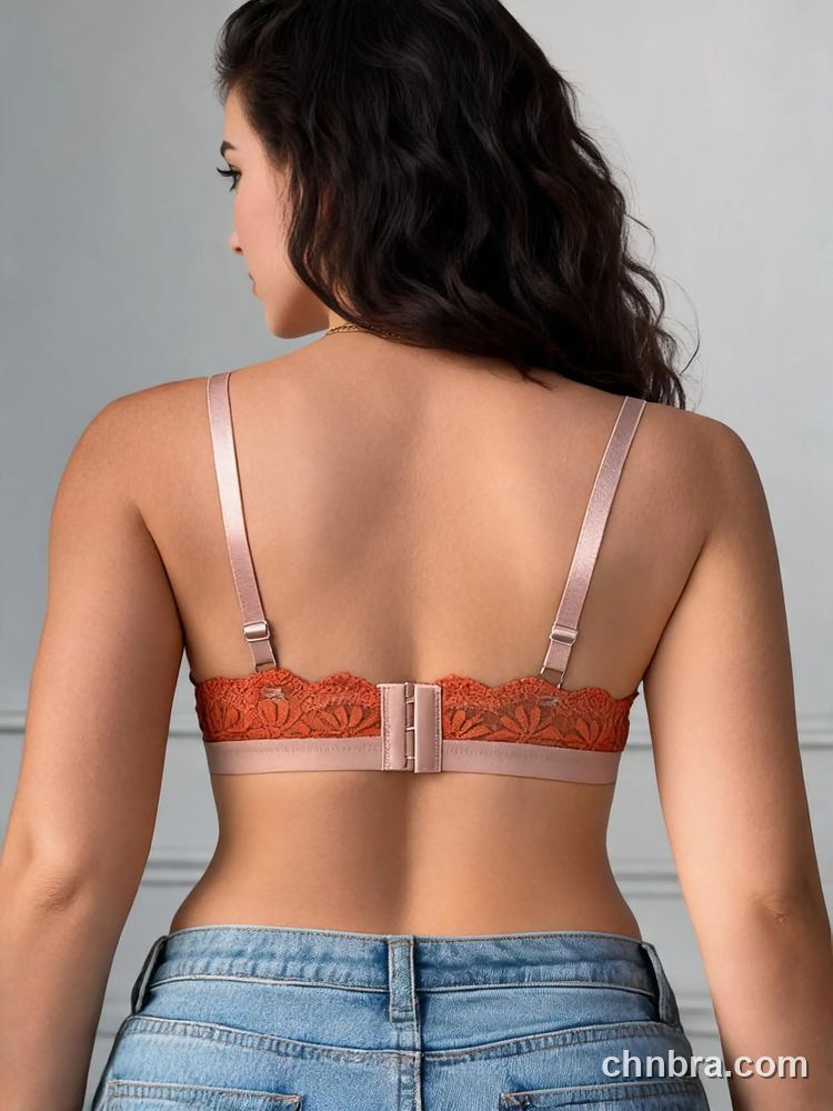 Custom Floral Lace Triangle Bralette with Wide Band, Breathable Wireless Bra – Wholesale Direct from China Factory 5