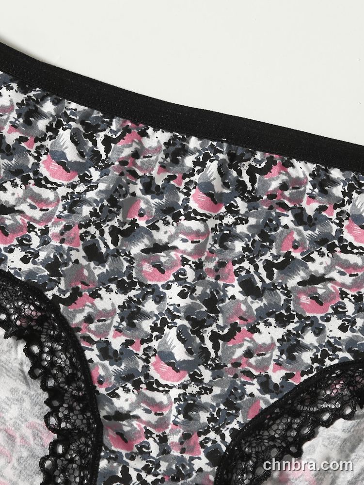 Pink Printed Mesh Briefs – Bulk Wholesale, Lingerie Supplier 3