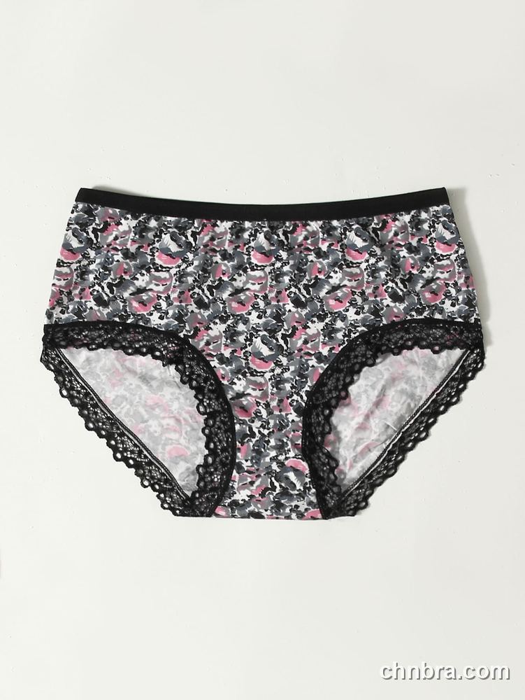 Pink Printed Mesh Briefs – Bulk Wholesale, Lingerie Supplier 4
