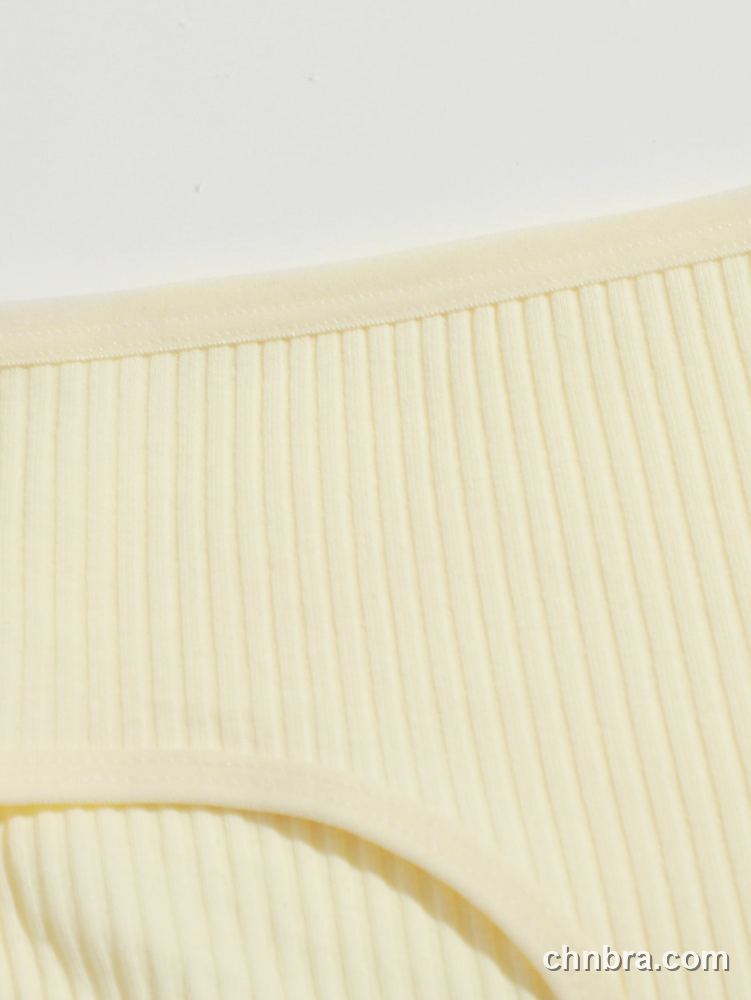 Women's Cream Ribbed Cotton Briefs – Wholesale Panties Manufacturing Factory 3