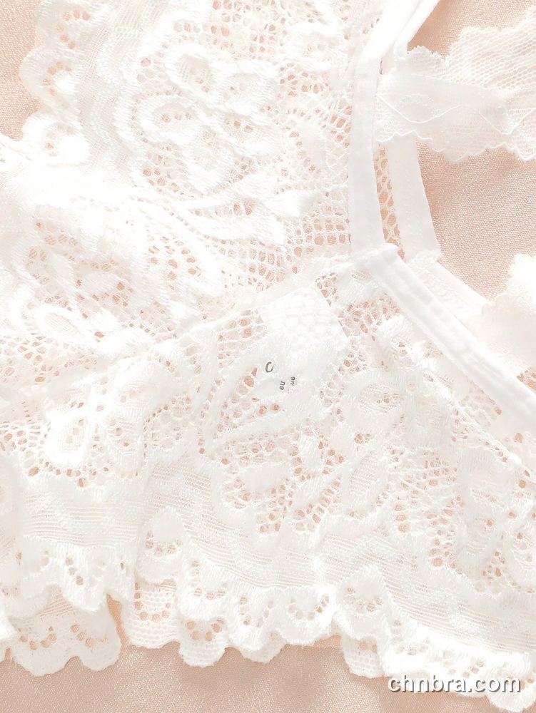 Women's White Scallop Lace Cheeky Panties – Wholesale Panties Manufacturing Factory 3