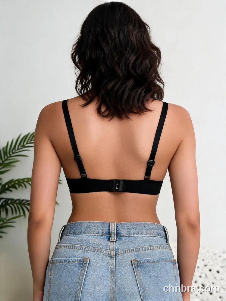 Women's Black Smooth Molded Demi Cup Bra, Everyday Underwire Bra – Factory Wholesale, China 2