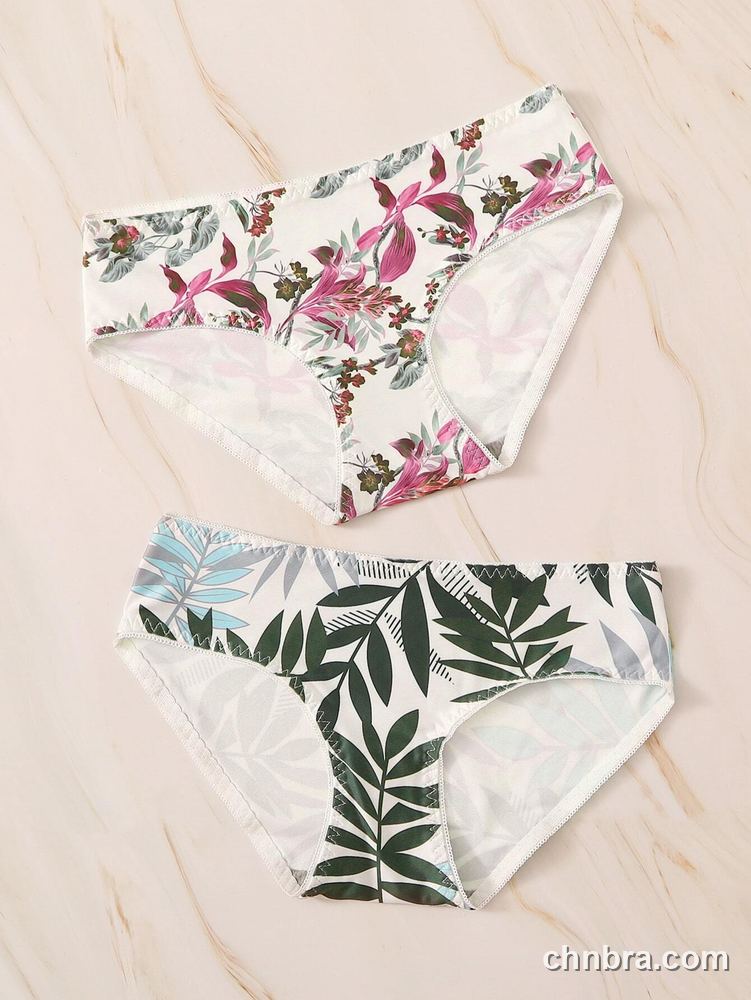 Women's White Printed Hipster Panties 2-Pack – Wholesale Panties Manufacturing Factory 3