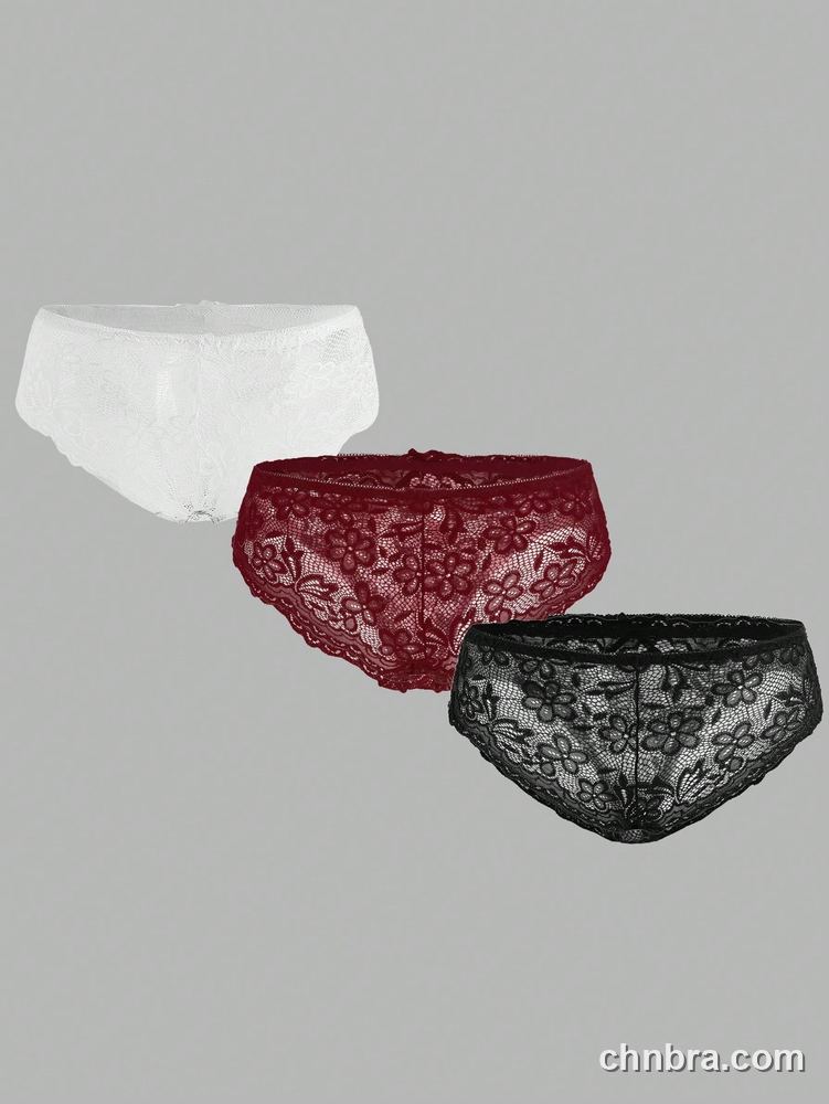 Women's Black Floral Lace Hipster Panties 3-Pack – OEM / ODM Underwear Manufacturer 15
