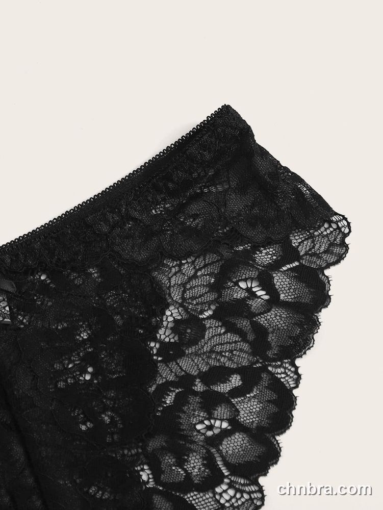 Black Scallop Lace Hipster Panties 3-Pack – Factory Wholesale, Everyday Wear 4