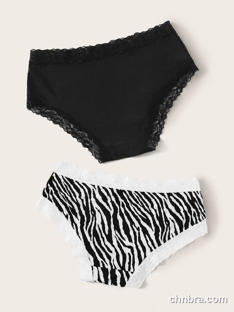 Women's Black Printed Hipster Panties 2-Pack – Wholesale Panties Manufacturing Factory 22