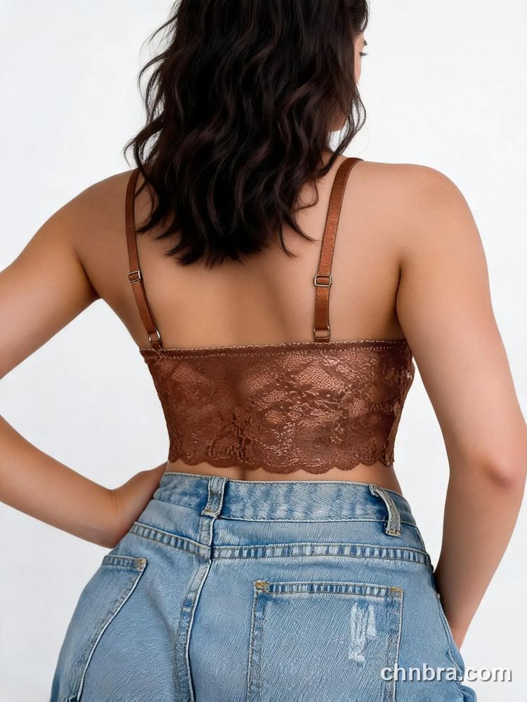 Custom Lace Longline Bralette, V-Neck Wire-Free – Wholesale Direct from Factory 7