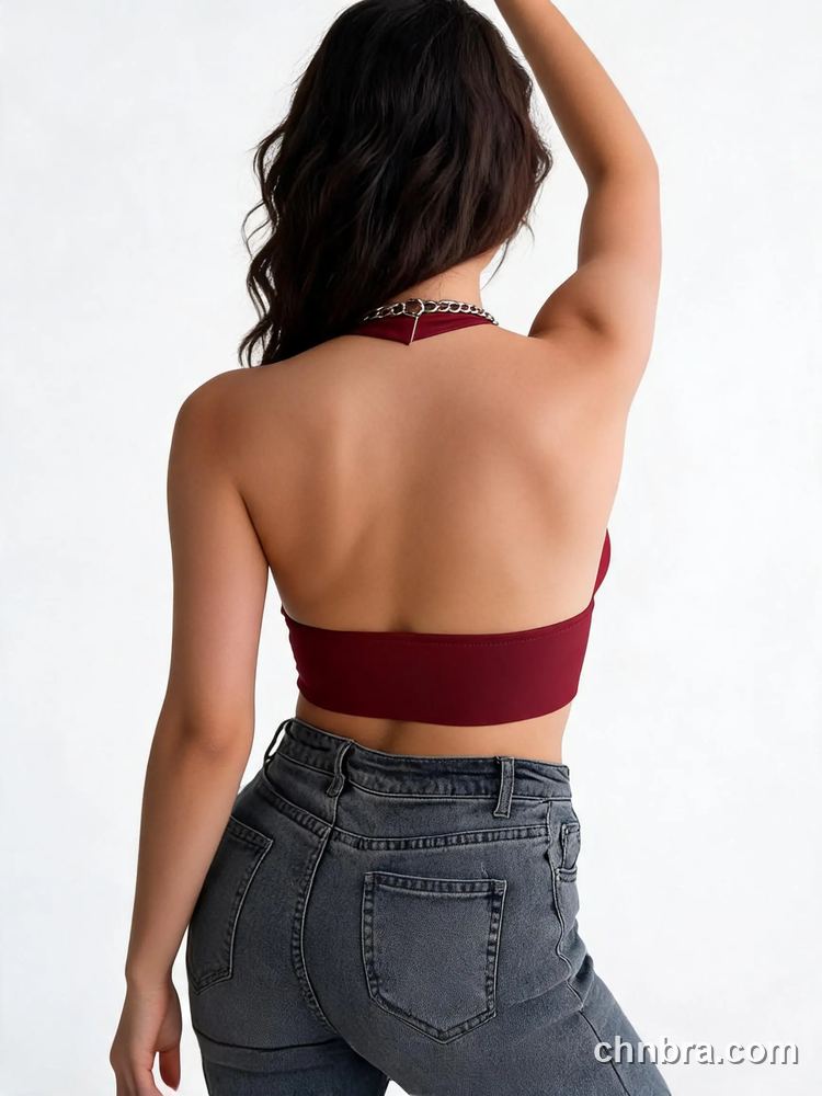 Wholesale Halter Plunge Longline Bra, Front Hook Closure – OEM / ODM Lingerie Manufacturer 6