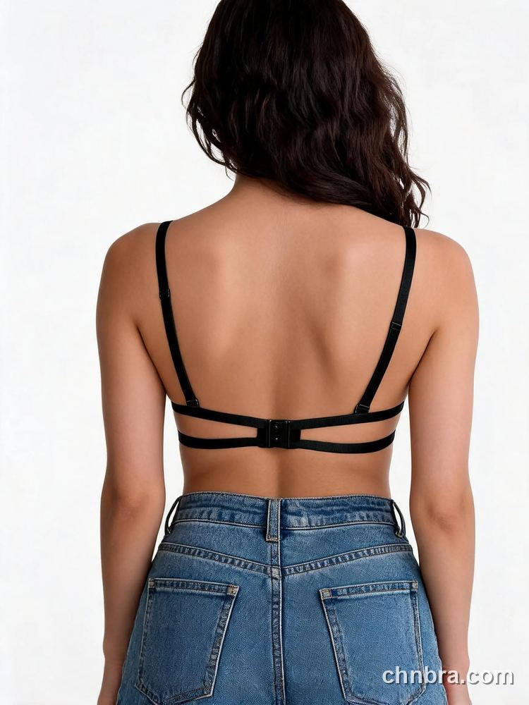 Women's Multiway Halter Plunge Bra with Strappy Band, Deep V Push-Up Underwire Bra – Factory Wholesale, China 2