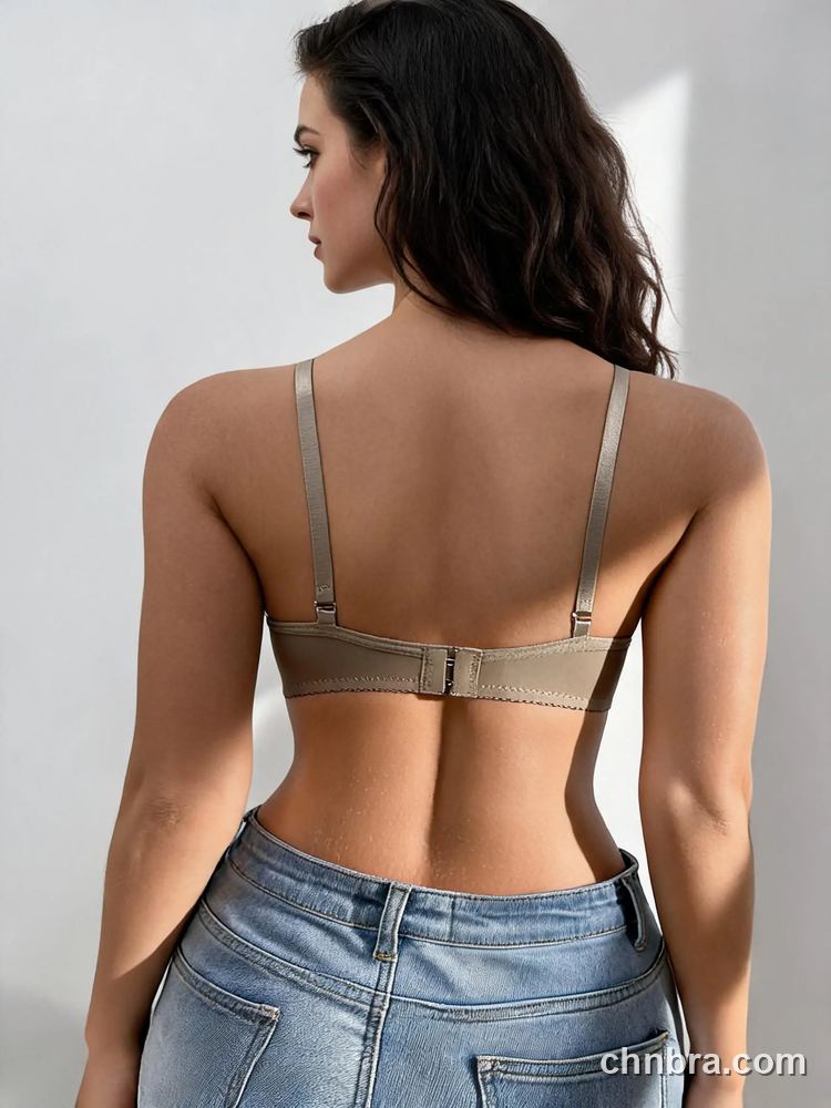Smooth Low-Cut Plunge Push-Up Bra, U-Shaped Deep V Underwire Bra – Bulk Wholesale, Private Label Bra Supplier 2