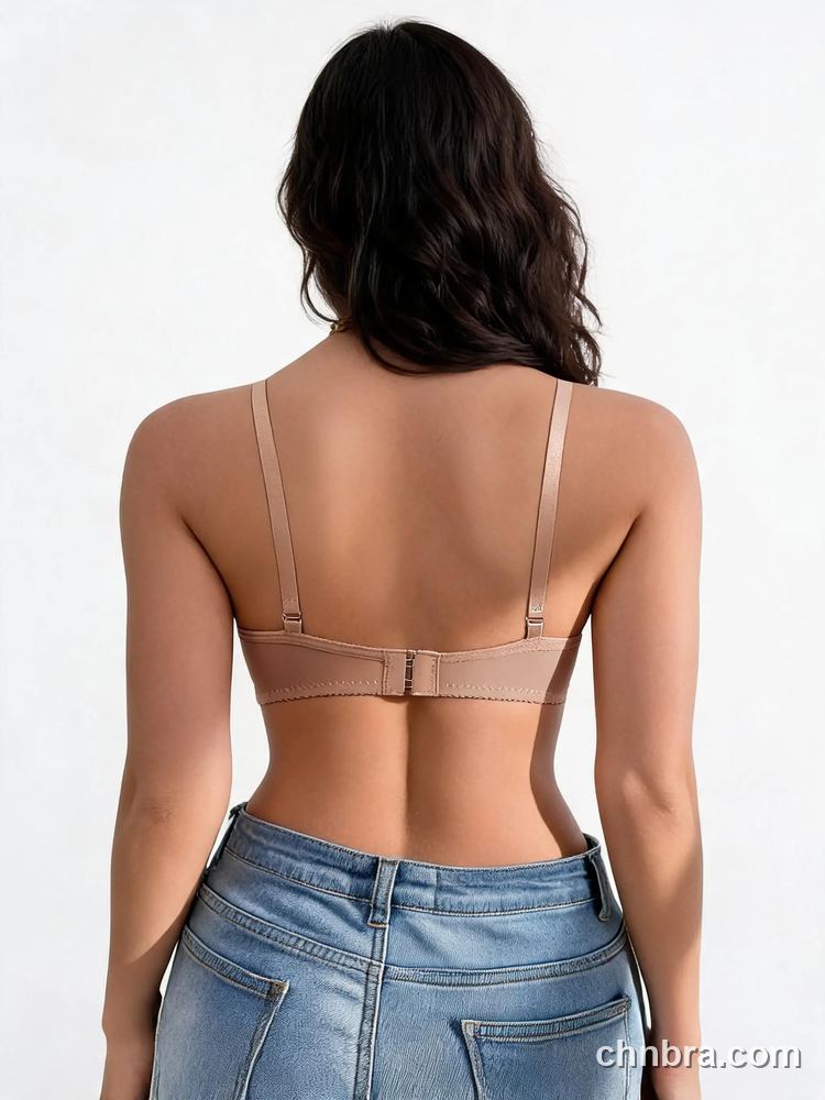 Smooth Low-Cut Plunge Push-Up Bra, U-Shaped Deep V Underwire Bra – Bulk Wholesale, Private Label Bra Supplier 6